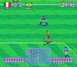 Jikkyou World Soccer 2 - Fighting Eleven (Japan) (Beta) In game screenshot